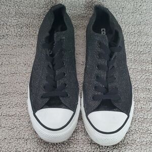 Converse Black Glitter Sneakers